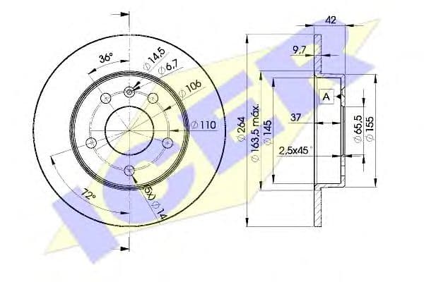 78BD9110-2 Icer Гальмівний диск