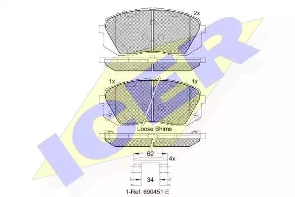181826202 Icer Гальмівні колодки