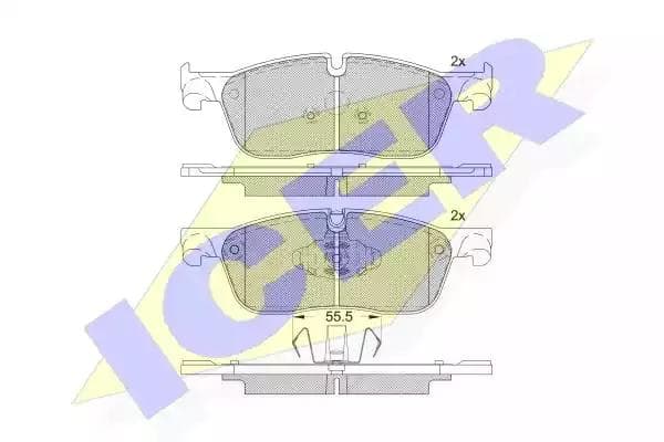 182236203 Icer Гальмівні колодки
