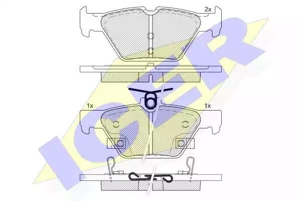 182242 Icer Гальмівні колодки