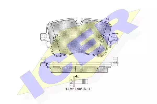182248 Icer Тормозные колодки