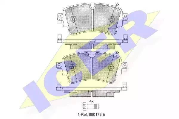 182256 Icer Тормозные колодки