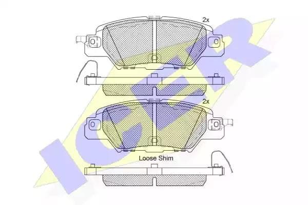 182258 Icer Тормозные колодки