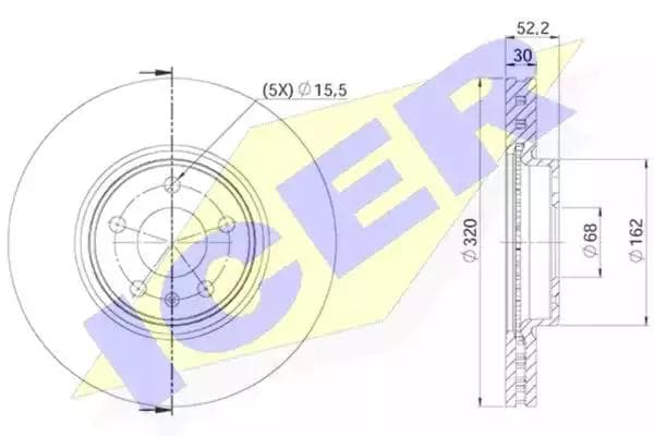 78bd40392 Icer Гальмівний диск