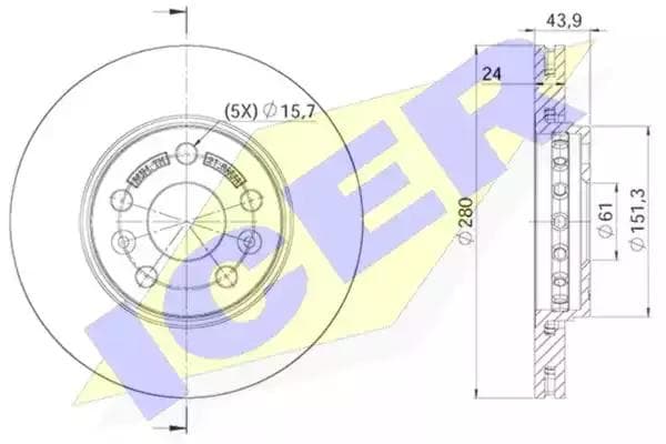 78bd42942 Icer Тормозной диск