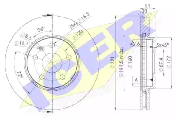78bd53872 Icer Гальмівний диск