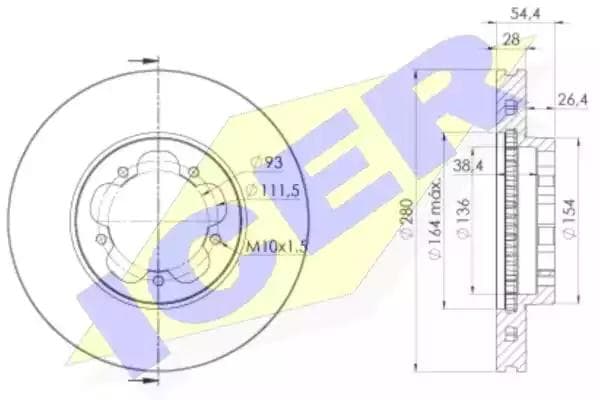 78bd56322 Icer Гальмівний диск