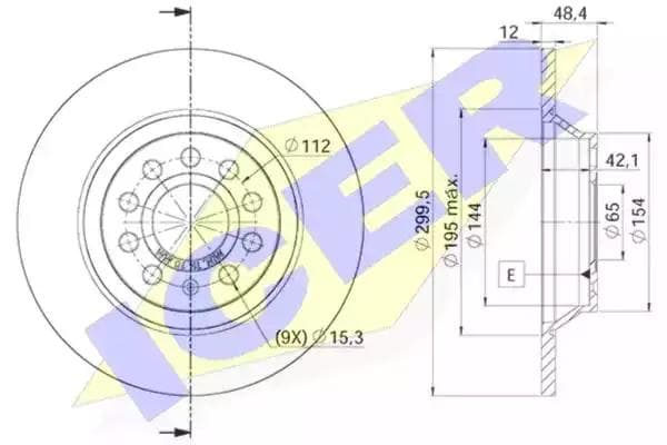 78bd56422 Icer Гальмівний диск