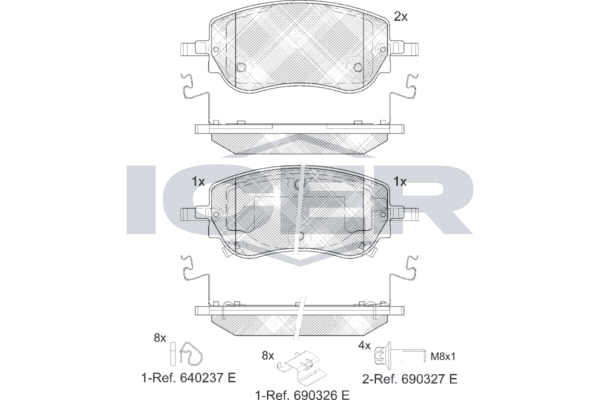 182427 Icer Тормозные колодки
