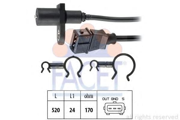 9.0397 Facet Датчик положення колінчастого вала