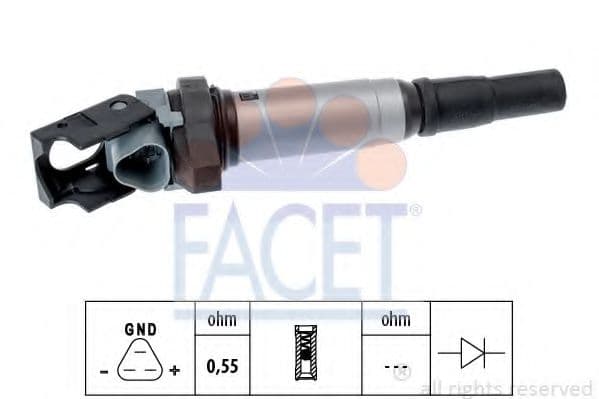 9.6507 Facet Котушка запалювання