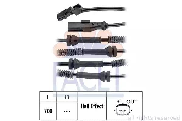 210146 Facet Датчик ABS