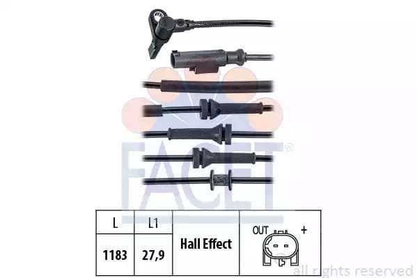 210166 Facet Датчик ABS