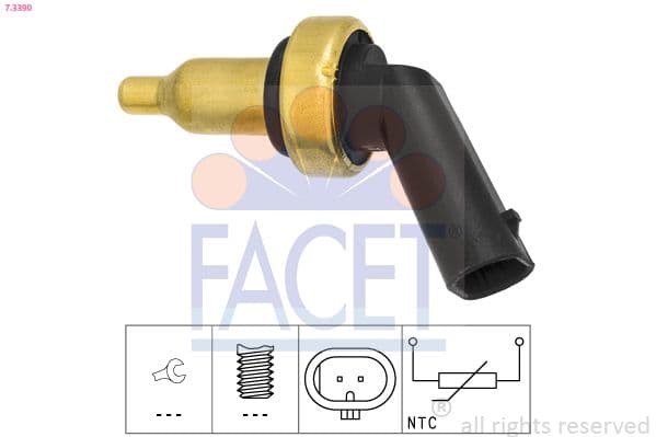 73390 Facet Датчик температури охолоджувальної рідини