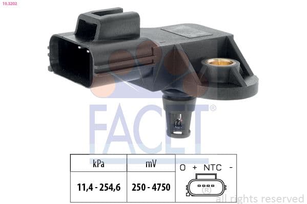 103202 Facet Датчик давления наддува для Mazda CX-7