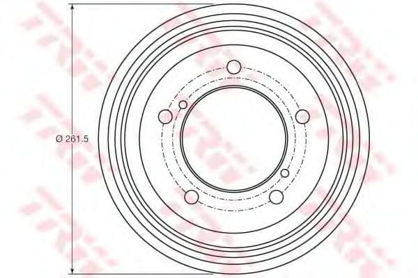 DB4421 TRW Гальмівний барабан