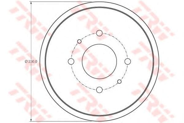 DB4443 TRW Гальмівний барабан