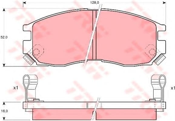 GDB1128 TRW Гальмівні колодки