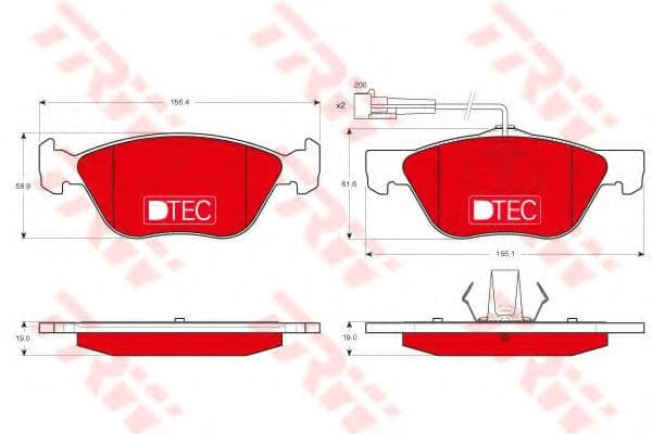 GDB1212DTE TRW Гальмівні колодки