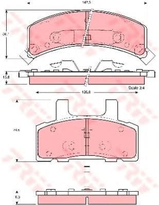 GDB1273 TRW Тормозные колодки