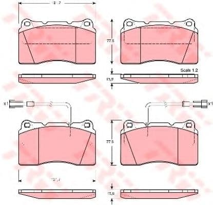 GDB1363 TRW Гальмівні колодки