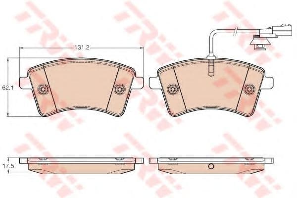 GDB1941 TRW Гальмівні колодки для Renault Kangoo