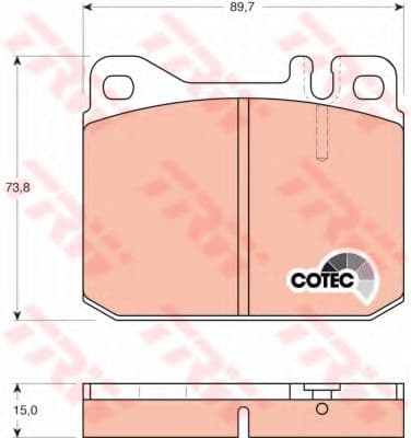 GDB242 TRW Гальмівні колодки