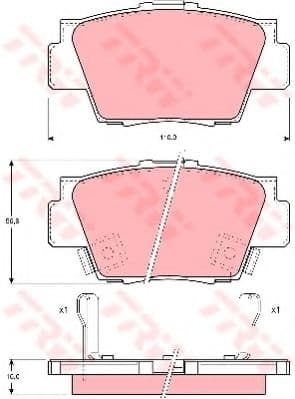 GDB3039 TRW Тормозные колодки