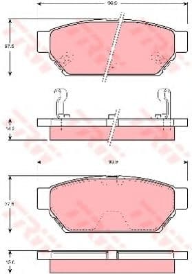 GDB3045 TRW Тормозные колодки