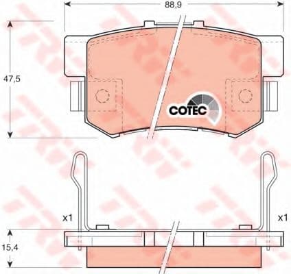 GDB3154 TRW Гальмівні колодки