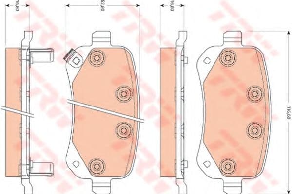 GDB4176 TRW Гальмівні колодки