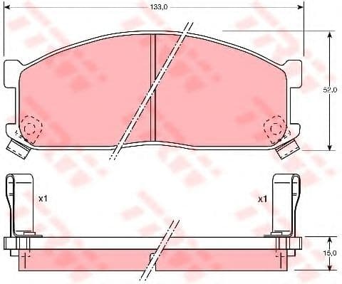 GDB737 TRW Гальмівні колодки