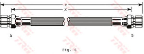 PHA123 TRW Тормозной шланг для Fiat 126