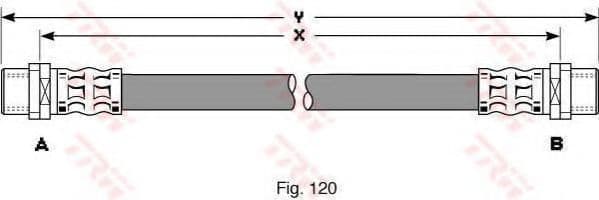 PHA291 TRW Тормозной шланг