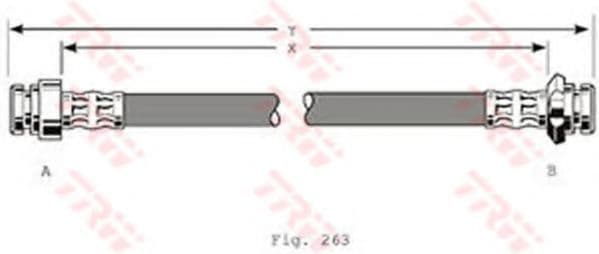 PHA364 TRW Гальмівний шланг для Nissan Serena