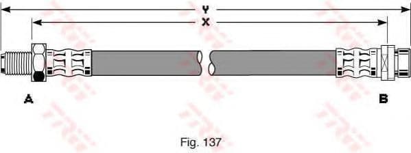 PHB257 TRW Тормозной шланг