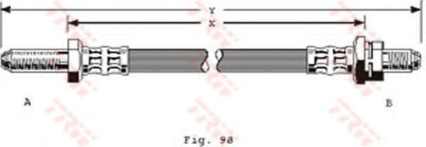 PHC229 TRW Тормозной шланг