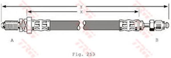 PHC279 TRW Тормозной шланг для Ford Ka