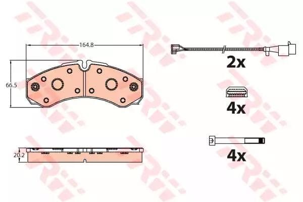 GDB2109 TRW Гальмівні колодки
