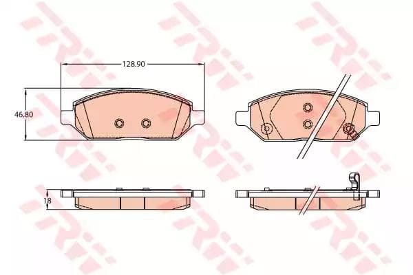 GDB2135 TRW Тормозные колодки для Opel Karl