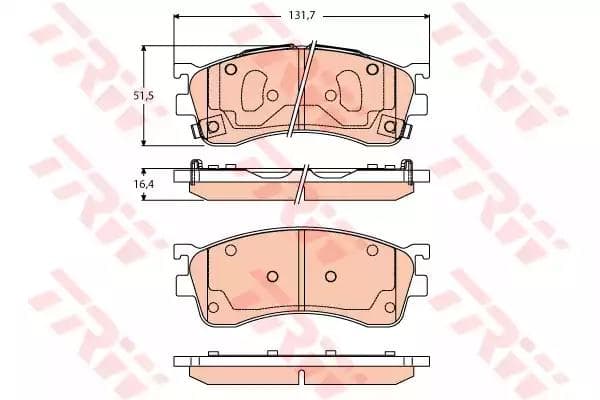 GDB3304 TRW Тормозные колодки для Mazda 626