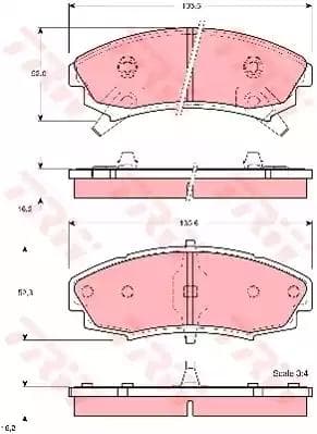 gdb4030 TRW Гальмівні колодки
