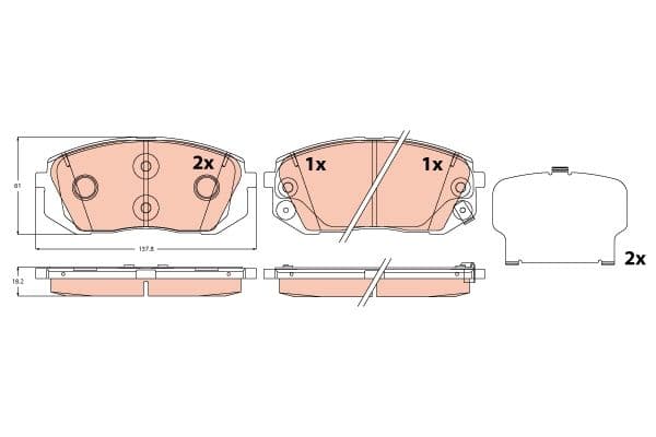 gdb2308 TRW Гальмівні колодки
