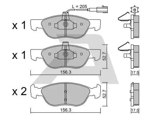 bpfi1003 Aisin Гальмівні колодки