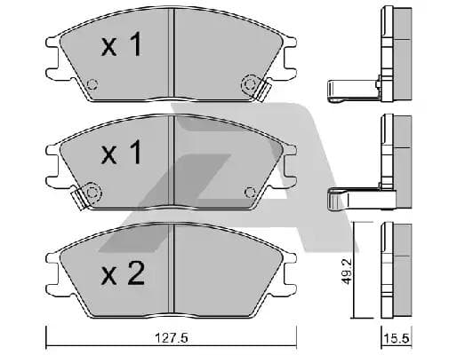 BPHY1904 Aisin Гальмівні колодки