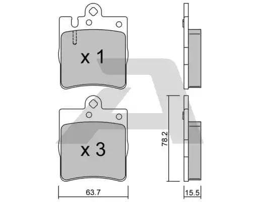 BPMB2003 Aisin Гальмівні колодки