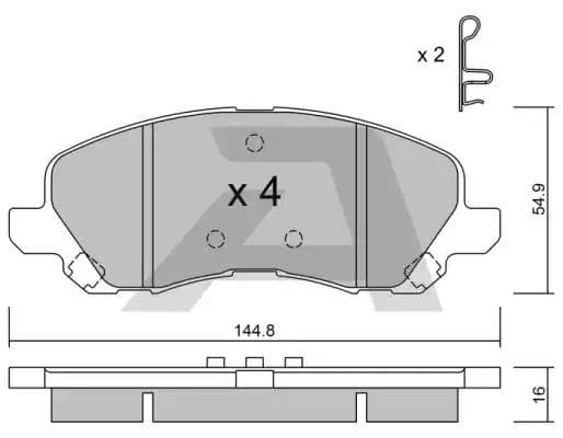 bpmi1001 Aisin Гальмівні колодки