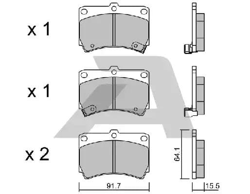 BPMZ1906 Aisin Гальмівні колодки