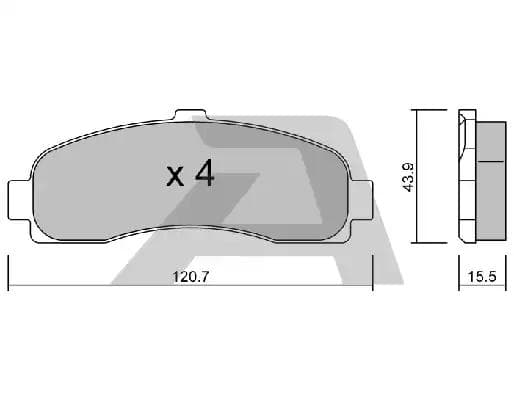 BPNI1914 Aisin Гальмівні колодки для Nissan Micra