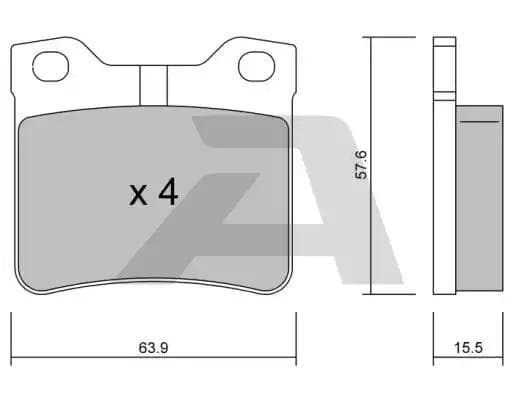 bppe2008 Aisin Гальмівні колодки